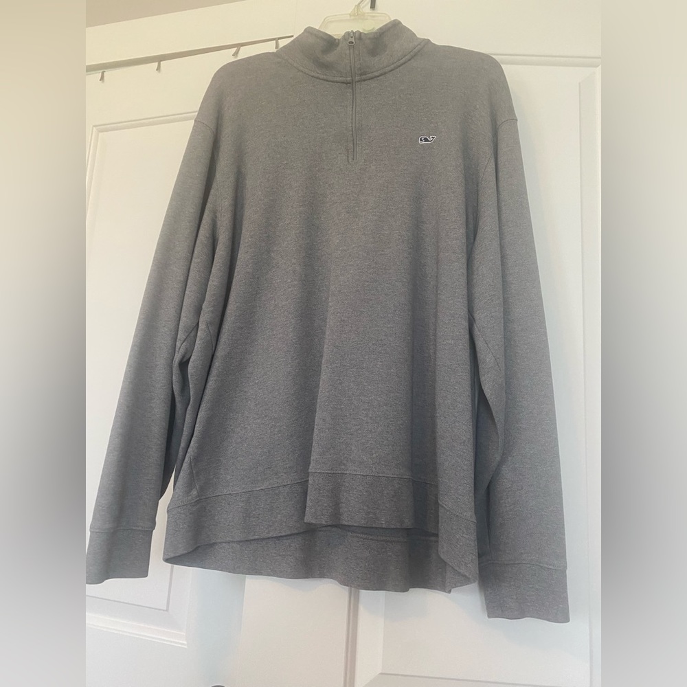 Men vineyard vines gray 1/4 zip pullover